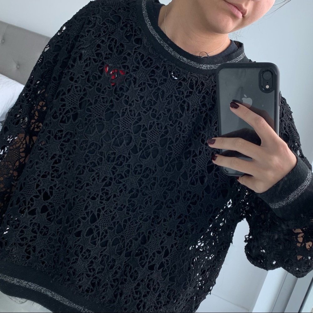 Zara star knit top